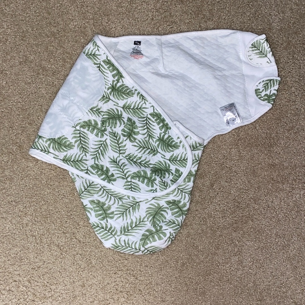 one piece safari leaf print swaddle wrap